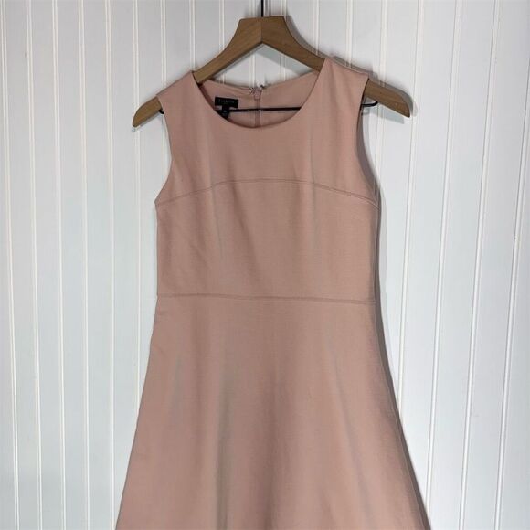 Talbots Petites 4P Blush Pink Fit & Flare Dress Sleeveless Classic Career Dress - Picture 2 of 8
